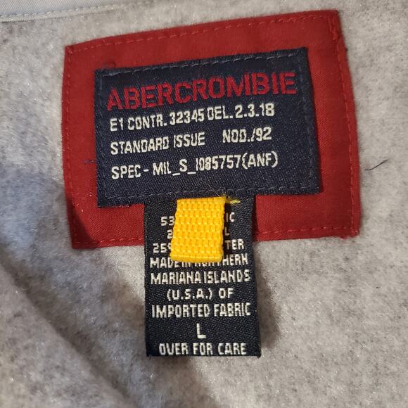 Abercrombie & Fitch Vintage Y2K Wool Blend 1/2 Zip Blue Hooded Sweater Womens L - Picture 9 of 12